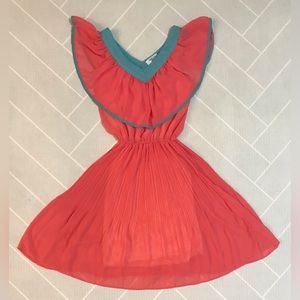 Think Closet salmon pink/mint color dress